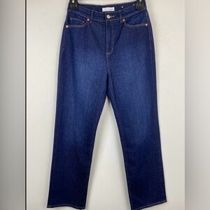 LOFT Dark Blue Straight Jeans size 6